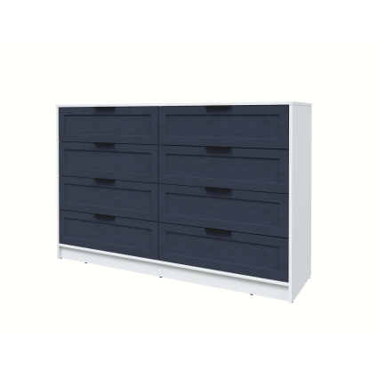 Kомод Тренд КТ-К157 (Белый платинум ЛДСП/ Дуб королевский ЛМДФ) Ш1565 В1020 Г451